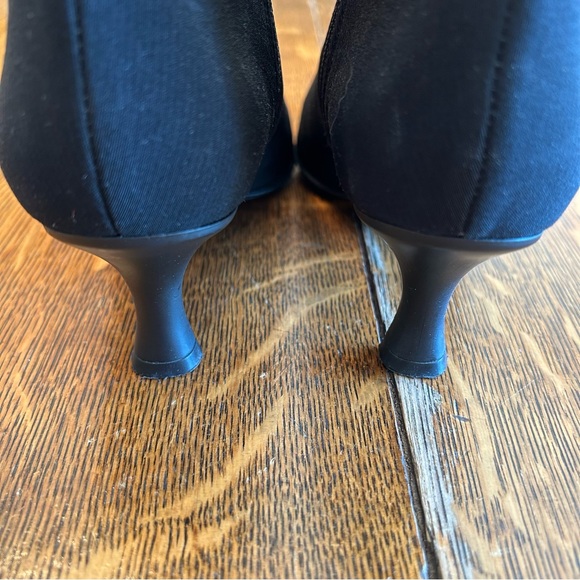 Vintage Designer Black Fabric Heeled Boots - Picture 5 of 7
